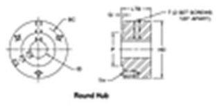 Picture of 100 HUB RND 4-1/2  1X1/2 KW LOV