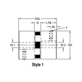 Picture of L050S HUB 1/2  1/8KW LTB=.320 LOV